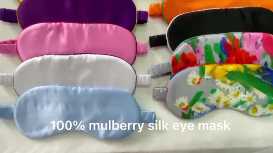 편안한 사용자 정의 순수 뽕나무 실크 베개 케이스 100% 뽕나무 실크 베개 케이스 선물 세트 Eyemask 헤어 액세서리