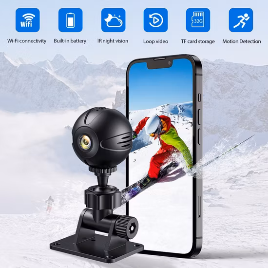 고품질 WiFi Nanny Cam HD 1080P 모니터 연기 감지기 베이비 카메라(wc004)