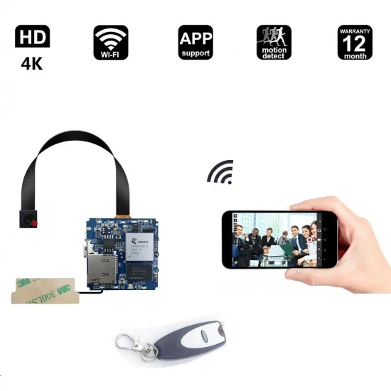 4K WiFi CCTV 카메라 미니 무선 모션 감지 보모 캠 보안 시스템 비디오 원격 뷰 모니터 (wc008X1a)